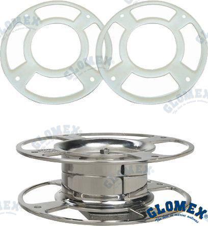 BASE REGOLABILE 0/5, INOX. PER ANTENNE T