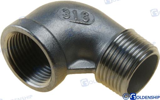 STREET ELBOW 90° BANDED M/F AISI 316 3/4