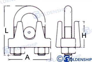 WIRE ROPE CLIP AISI-316 3MM (PACK 2)