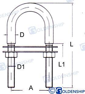 U BOLT INOX M5