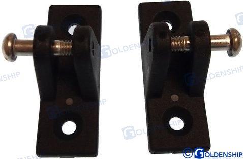 NYLON DECK HINGE BLACK (PAIR)