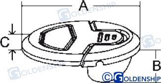 ROUND LIFT HANDLE SS.316 51 mm