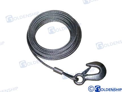 WINCH CABLE & HOOK DIA.5MM*10M