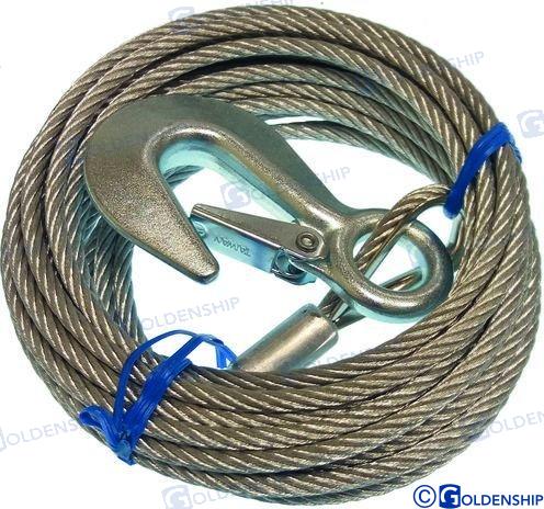 WINCH CABLE & HOOK DIA.5MM*6M