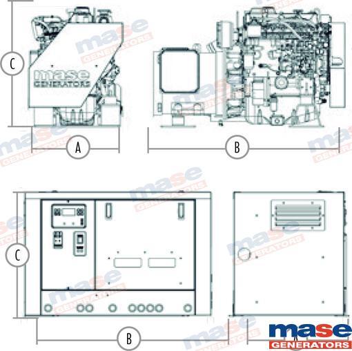 GENERATORE MARINER 3400TS 36,2KVA TRIFASE