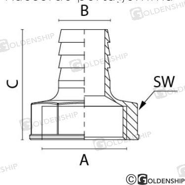 RIDUZIONE F. 3/8 X M. 3/8 NPT-CONICO