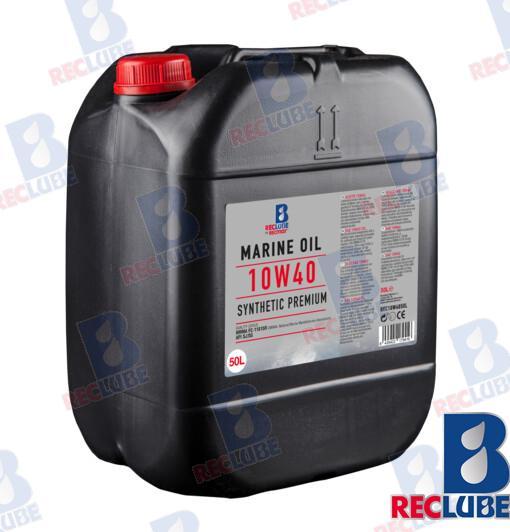 50 liters SAE 10W-40 ENGINE OIL SYNTH., RECLUBE