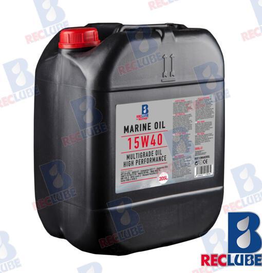 205 liters SAE 15W-40 ENGINE OIL SYNTH., RECLUBE