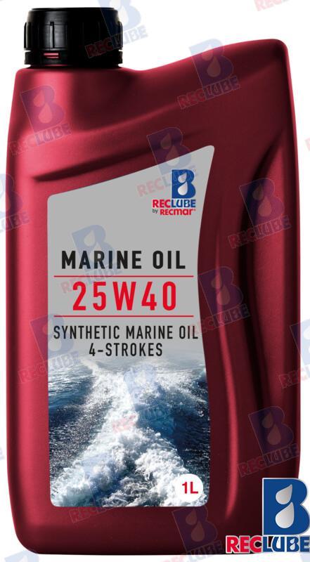 6 liters SAE 25W-40 BOAT ENGINE OIL RECLUBE, SYNTHETIC, 1L (6 PIECES)