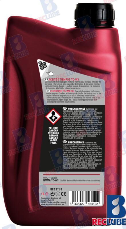 6 liters 2-STROKE ENGINE OIL RECLUBE, 1L (6 PIECES)