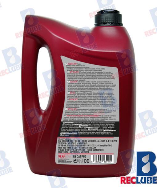 15 liters ATF AUTOMATIC TRANSMISSION OIL RECLUBE, 5L (3 PIECES)