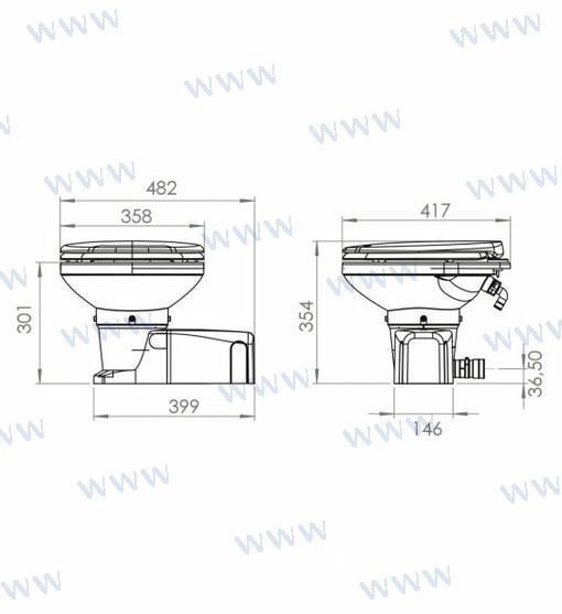 TOILETTE SANIMARIN MAXLITE +S 12 V