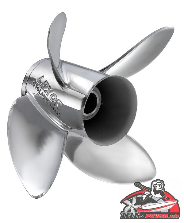 STAINLESS STEEL PROPELLER with Swiss Finish RUBEX L4 15.25X22 RIGHT
