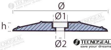 ZINC ANODO ANODO A DISCO DOPPIO 130 MM.