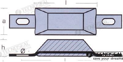 ZINC ANODO IN LINGOTTI 1,9KG.