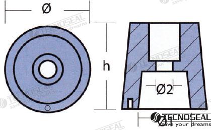 ZINK ANODE REGGIANI FÜR WELLE 55