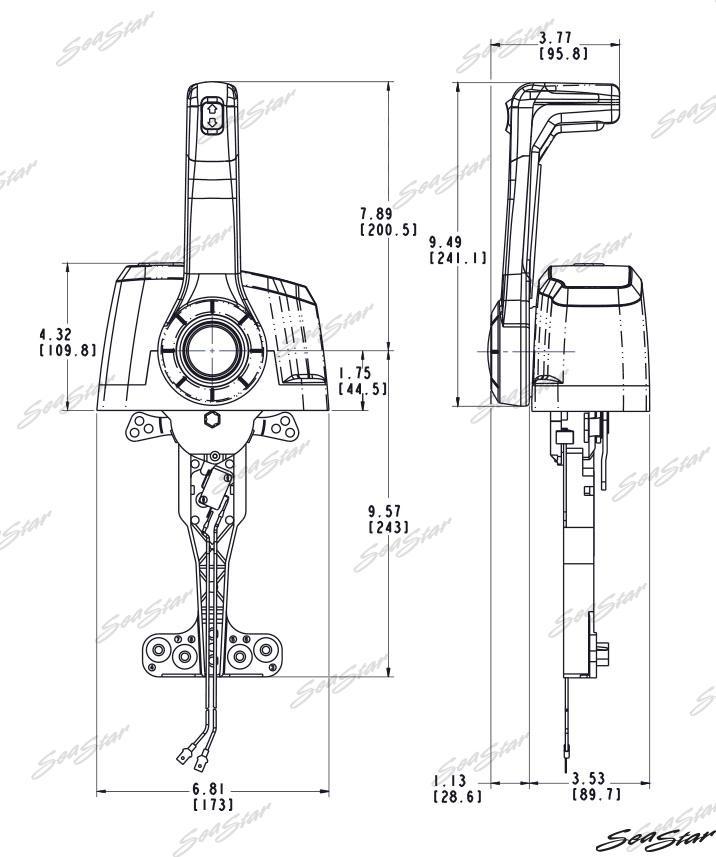 UNITÀ DI COMANDO (MOTORIZZAZIONE SINGOLA), NERA CON INTERRUTTORE TRIM/TILT
