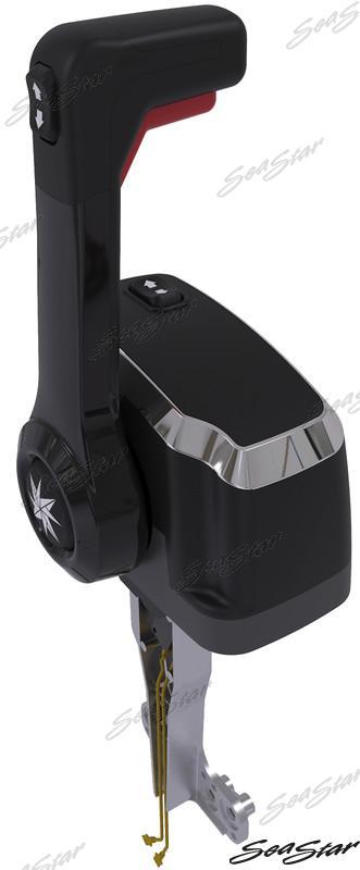CONTROL UNIT (SINGLE MOTOR), CHROME WITH TRIM/TILT SWITCH