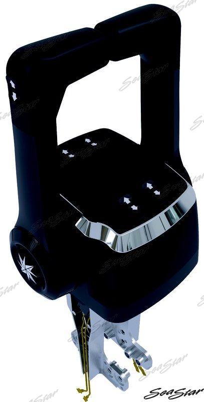 CONTROL UNIT (TWIN ENGINE), BLACK WITH TRIM/TILT SWITCH